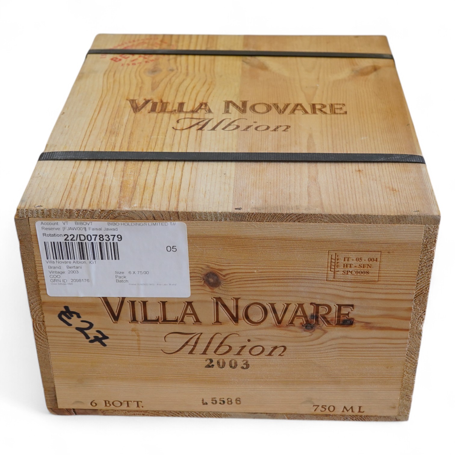 Bertani, Villa Novare Albion, 2003